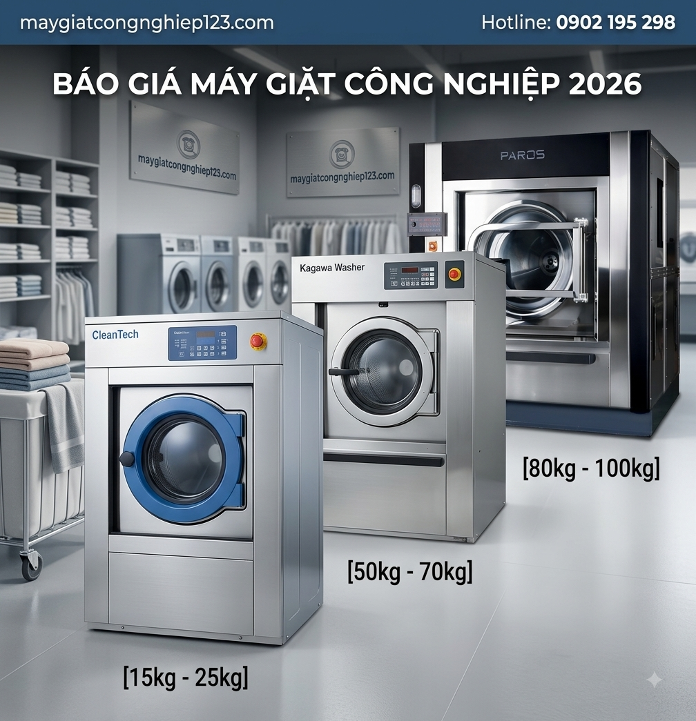 Giá máy giặt sấy công nghiệp Giá máy giặt sấy công nghiệp